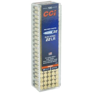 CCI SV TARGET AMO 22LR BLUE POLYCOAT 40 GR LRN 100RD (50 BOX CASE)
