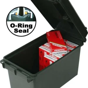 MTM AMMO CAN 50 CALIBER BLACK 7.4 IN X 13.5 IN X 8.5 IN( 6 PER CASE )
