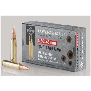 PPU RANGEMASTER RIFLE AMO 5.56 NATO 55GR FMJBT 20RD (50 BOX CASE)