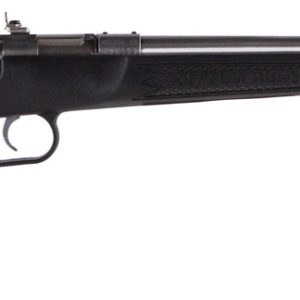 Crickett KSA2295 Youth  22 WMR 1rd 16.12" Blued Barrel & Receiver, Fixed Front/Adjustable Rear Peep Sights, Black Synthetic Stock w/11.5" LOP, Rebounding Firing Pin Safety